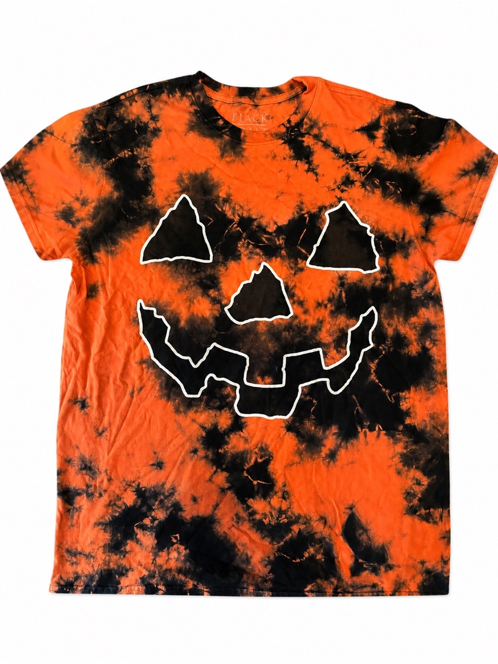 Blackcraftcult Womens Tie-Dye Jack-O'-Lantern Tee - Orange & Black - Picture 3 of 4